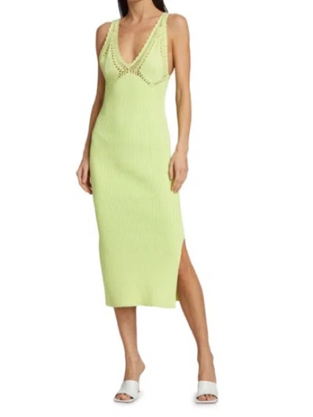Derek Lam Crosby Pastel Green Knit Midi Dress